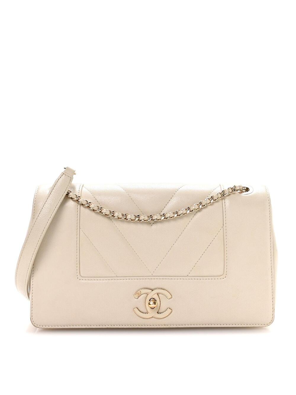 Chanel Sheepskin Chevron Quilted Medium #334347C27B